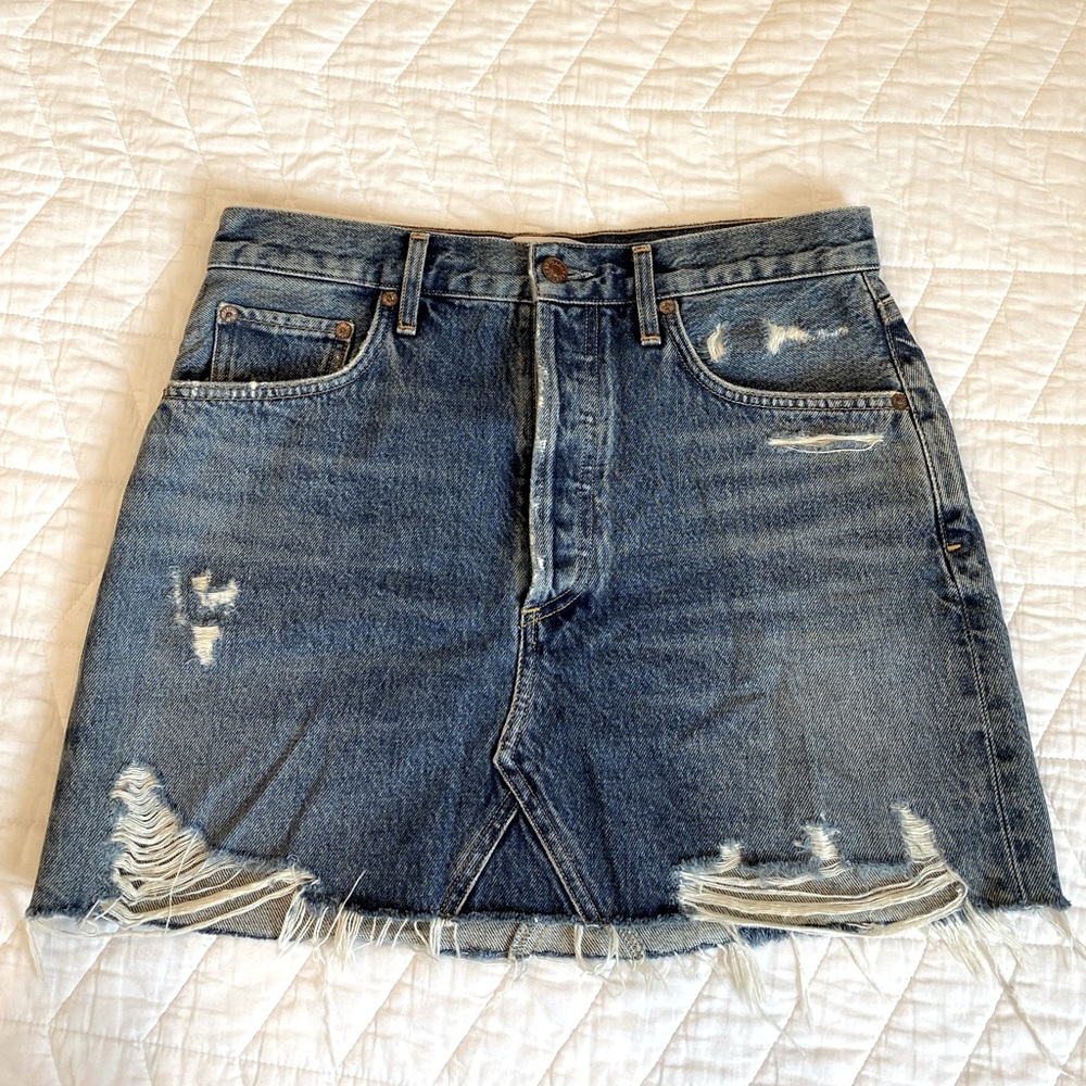 Agolde Quinn High Rise Denim Skirt | Size 28